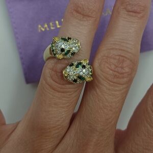 New Melinda Maria Double Jaguar Head Ring.